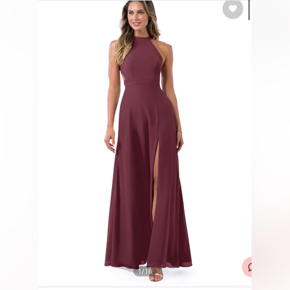 Azazie Clarice In Cabernet, Size A8 - image 4